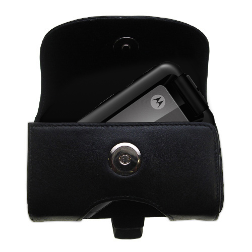 Black Leather Case for Motorola i410