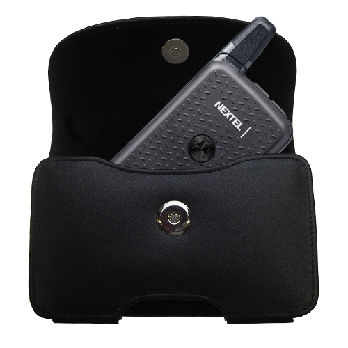 Black Leather Case for Motorola i576