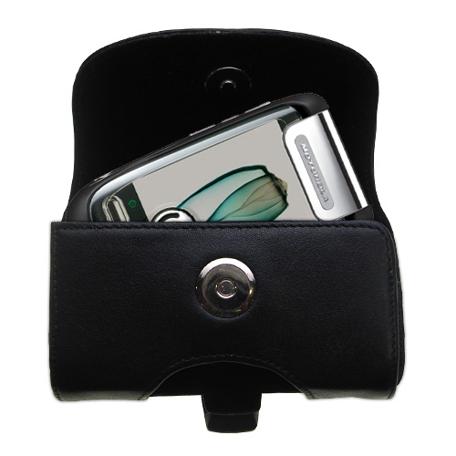 Black Leather Case for Motorola MOTOMING A1200