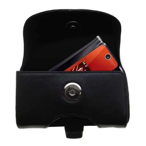 Black Leather Case for Motorola ROKR W5