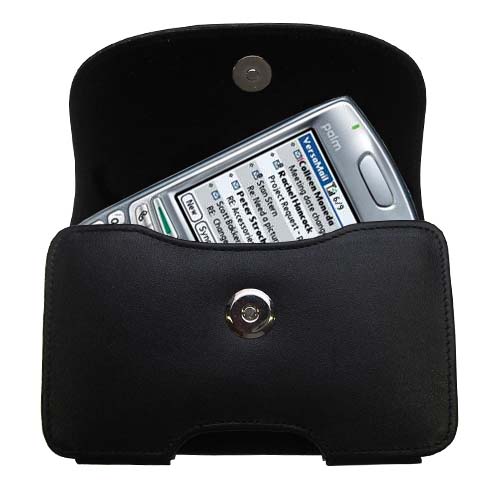 Black Leather Case for Palm Treo 680
