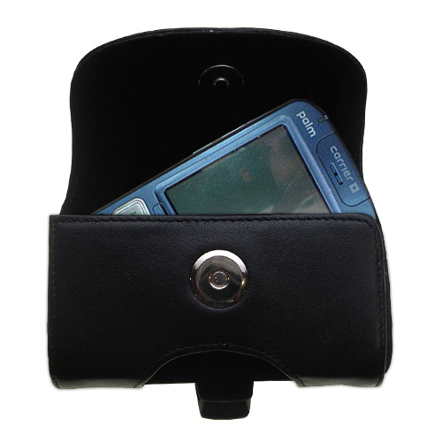 Black Leather Case for Palm Treo 800
