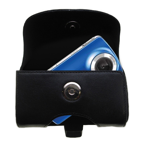 Black Leather Case for Philips CAM100 HD Camcorder