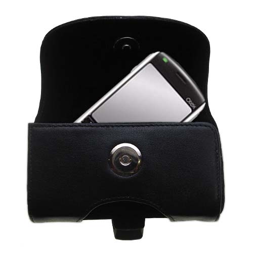 Black Leather Case for Qtek 8020 Smartphone