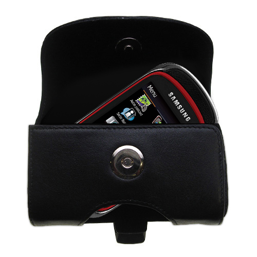 Black Leather Case for Samsung Gravity SGH-T669