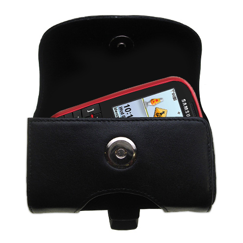 Black Leather Case for Samsung Intensity II