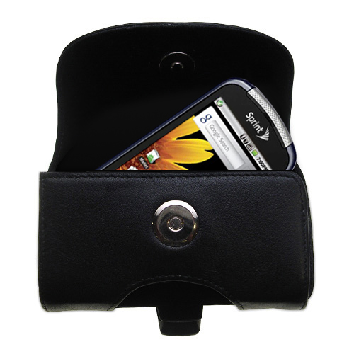 Black Leather Case for Samsung Moment