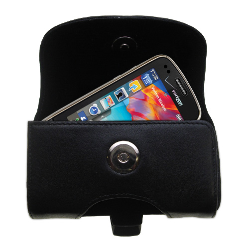 Black Leather Case for Samsung Rogue