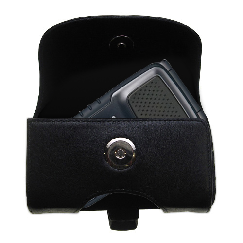 Black Leather Case for Samsung Rugby II III