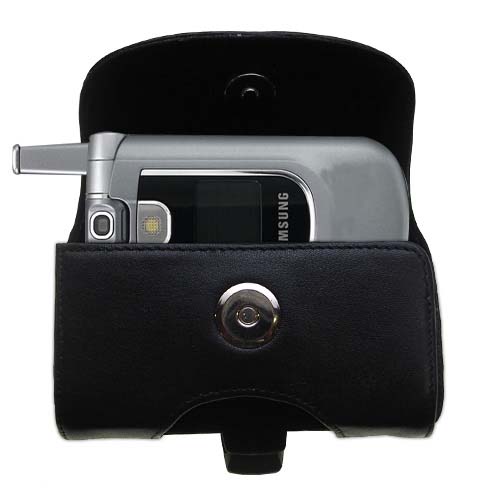 Black Leather Case for Samsung SCH-A890