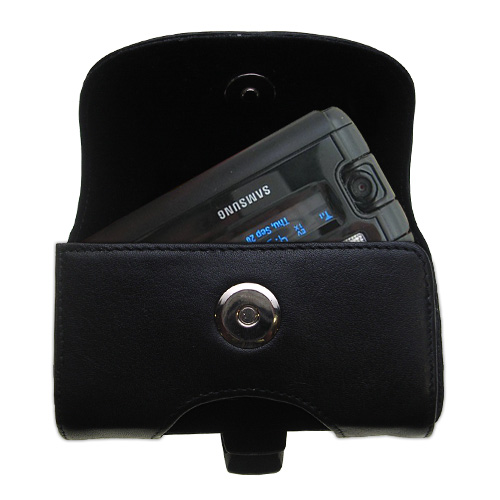 Black Leather Case for Samsung SCH-A930