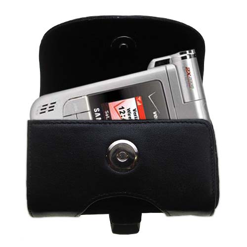 Black Leather Case for Samsung SCH-A970