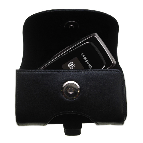 Black Leather Case for Samsung SGH-A117