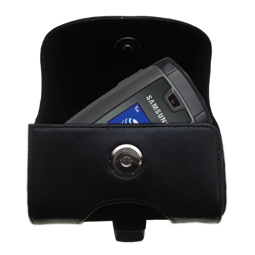 Black Leather Case for Samsung SGH-A437