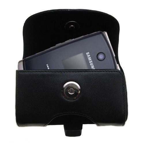 Black Leather Case for Samsung SGH-A516