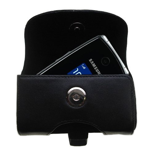 Black Leather Case for Samsung SGH-A517