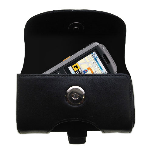 Black Leather Case for Samsung SGH-A657
