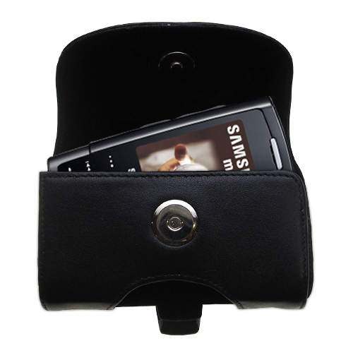 Black Leather Case for Samsung SGH-E900