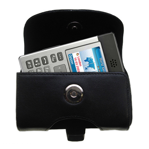 Black Leather Case for Samsung SGH-P300