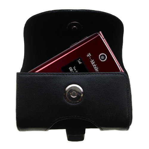 Black Leather Case for Samsung SGH-T339