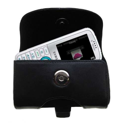Black Leather Case for Samsung SGH-T459