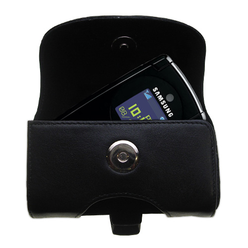 Black Leather Case for Samsung SGH-T539