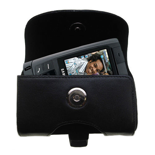 Black Leather Case for Samsung SGH-T809