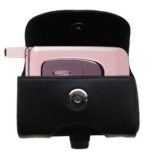 Black Leather Case for Samsung SGH-X430