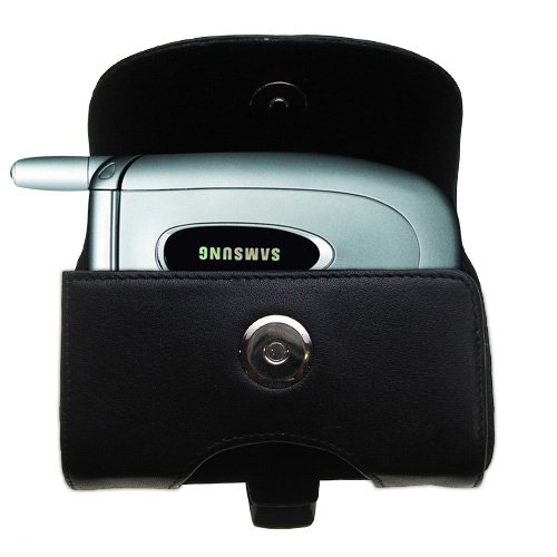 Black Leather Case for Samsung SGH-X450