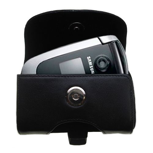 Black Leather Case for Samsung SGH-X660