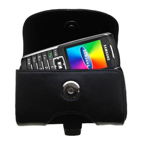 Black Leather Case for Samsung SGH-X700