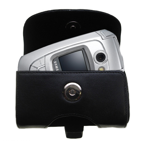 Black Leather Case for Samsung SGH-X800