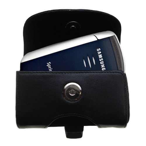 Black Leather Case for Samsung SPH-A560