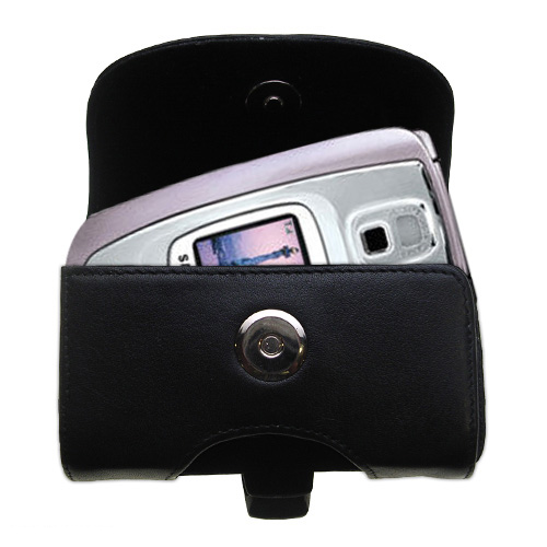 Black Leather Case for Samsung SPH-A880 / MM-A880