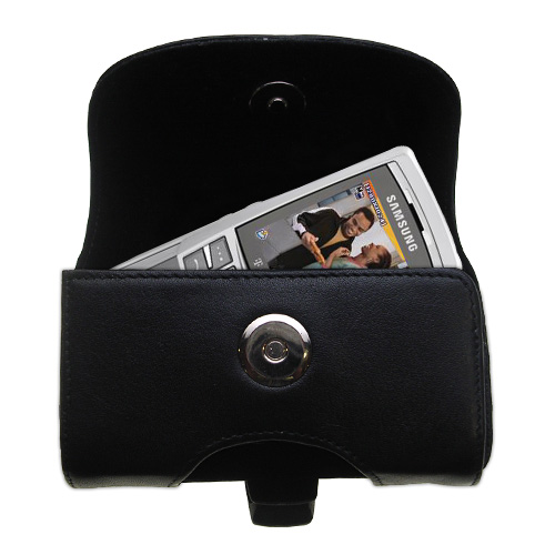 Black Leather Case for Samsung T629