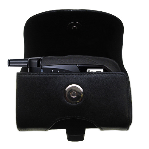 Black Leather Case for Sanyo SCP-7050