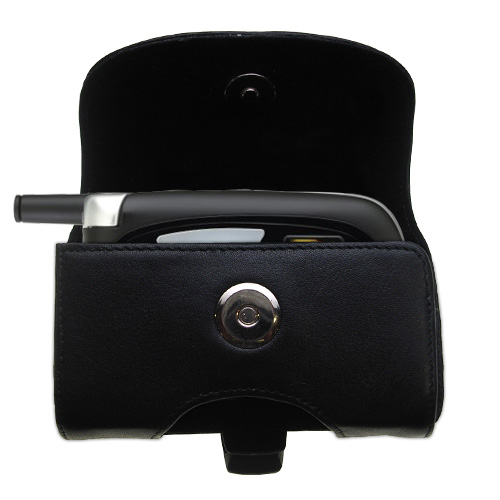 Black Leather Case for Sanyo SCP-8400