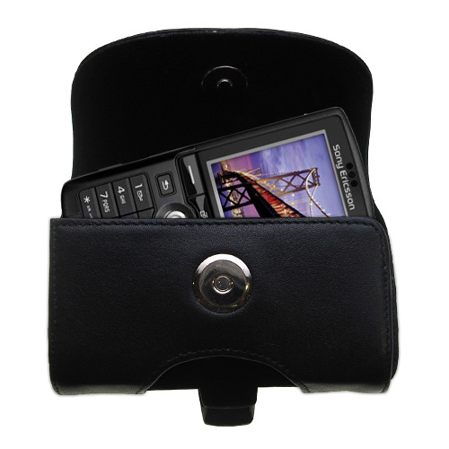 Black Leather Case for Sony Ericsson K750 / K750i