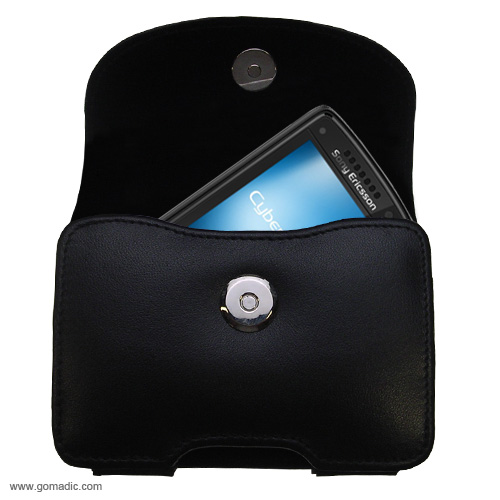 Black Leather Case for Sony Ericsson K850i
