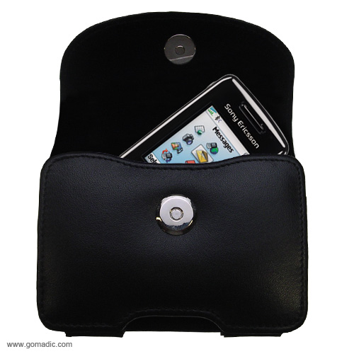Black Leather Case for Sony Ericsson T610 NZ