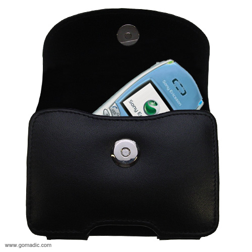 Black Leather Case for Sony Ericsson T68ie