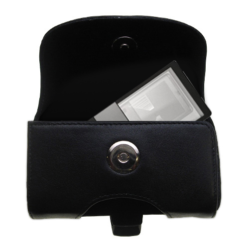 Black Leather Case for Sony Ericsson Xperia Pureness