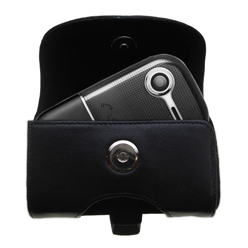 Black Leather Case for Sony Ericsson z250a