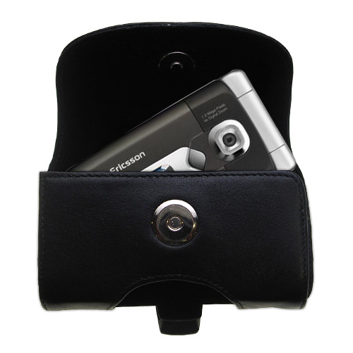 Black Leather Case for Sony Ericsson z558c