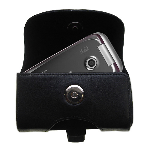 Black Leather Case for Sony Ericsson Z750