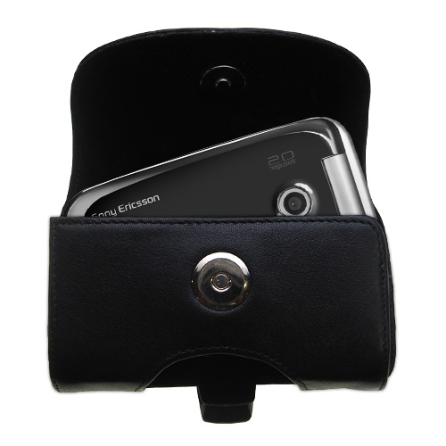 Black Leather Case for Sony Ericsson z750c