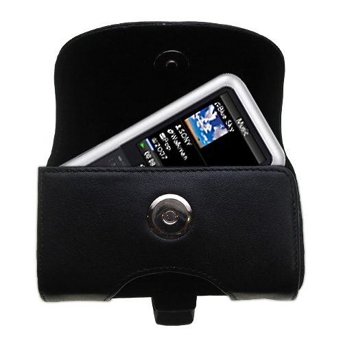 Black Leather Case for Sony Walkman NWZ-A716