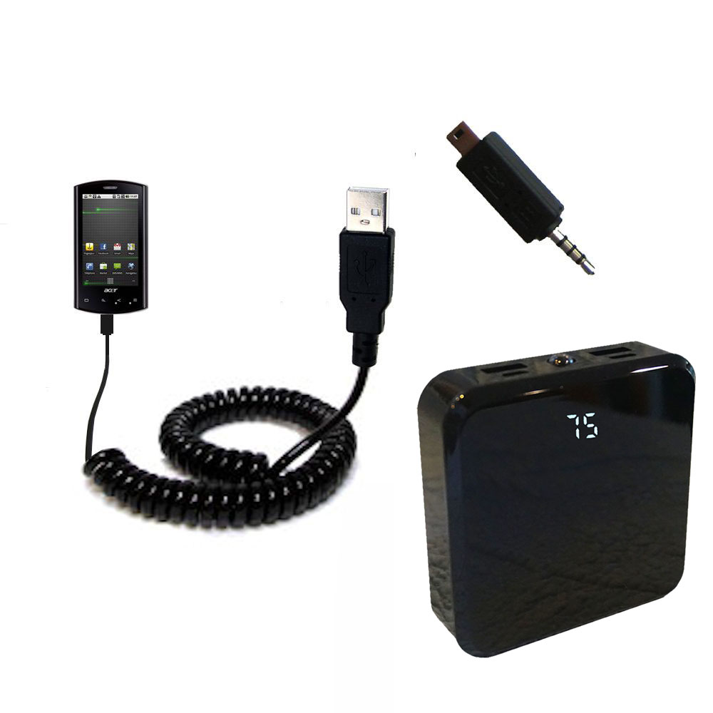 Rechargeable Pack Charger compatible with the Acer Liquid E