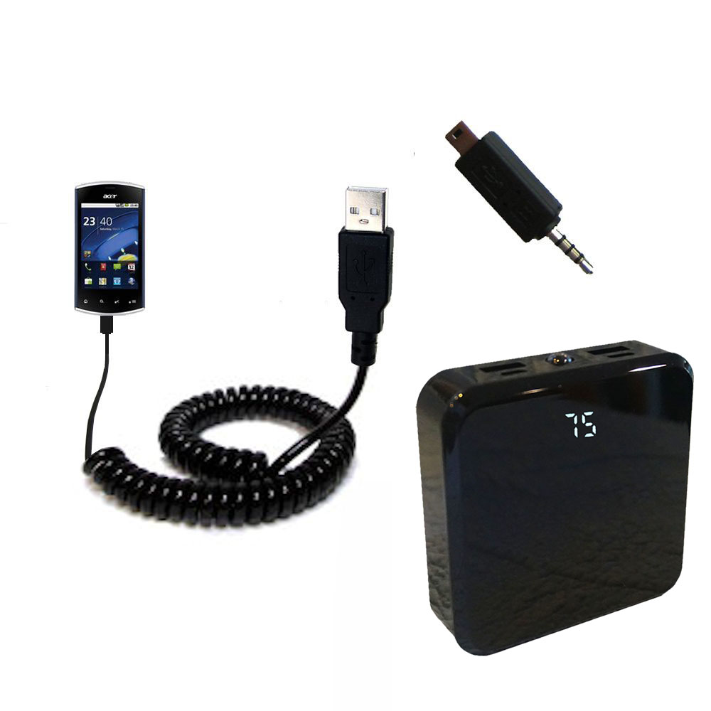 Rechargeable Pack Charger compatible with the Acer Liquid mini