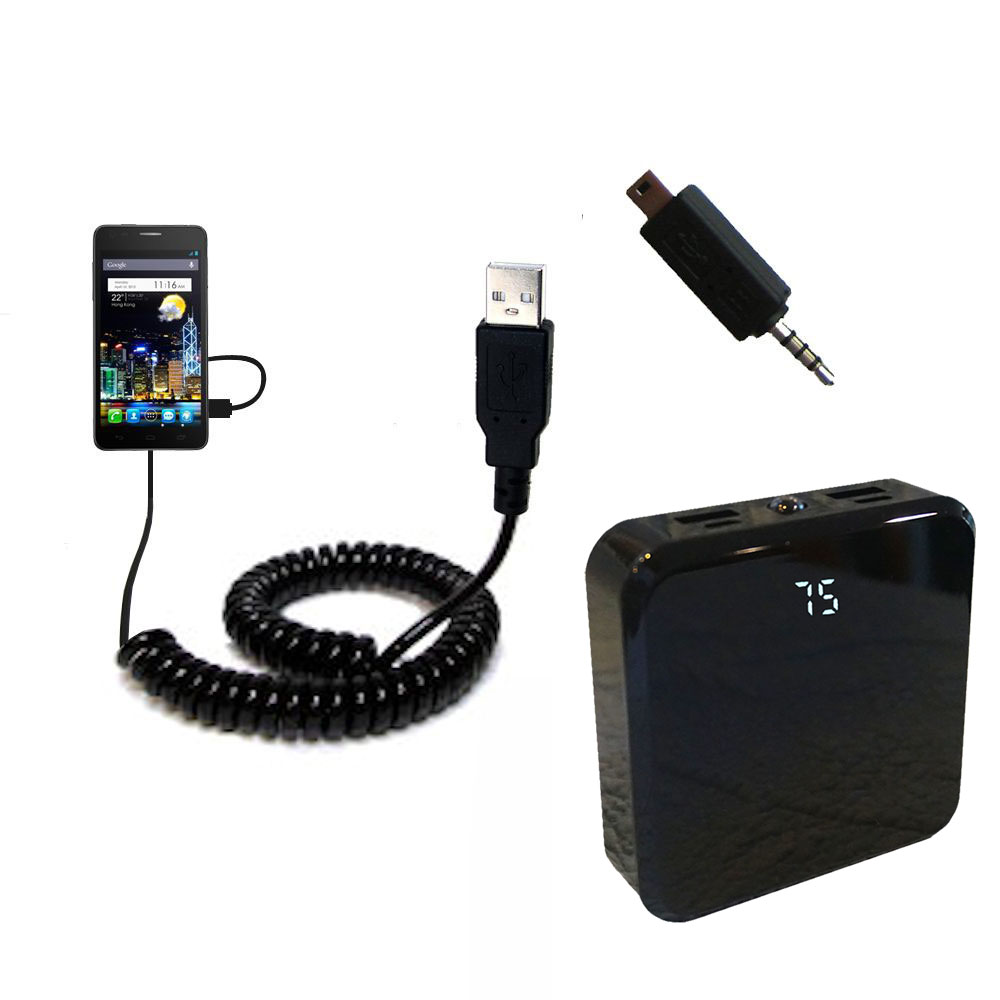 Rechargeable Pack Charger compatible with the Alcatel One Touch Snap
